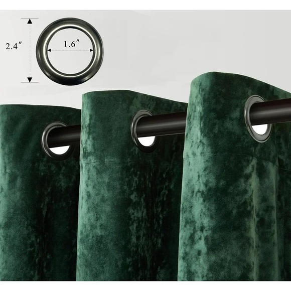 Elegant Green Velvet Curtain set - Picture 13 of 16